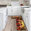 2Pcs Anti Fatigue Kitchen Rugs Merry Christmas Ball Waterproof Non-Slip Thick Cushioned Kitchen Mat Heavy Duty Comfort Standing Mat for Kitchen