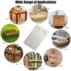 Stainless Steel Right Angle Corner Brackets Furniture Fastener Connector Wood Shelves Cbinets Flat Plate Angle Code Corner Brace