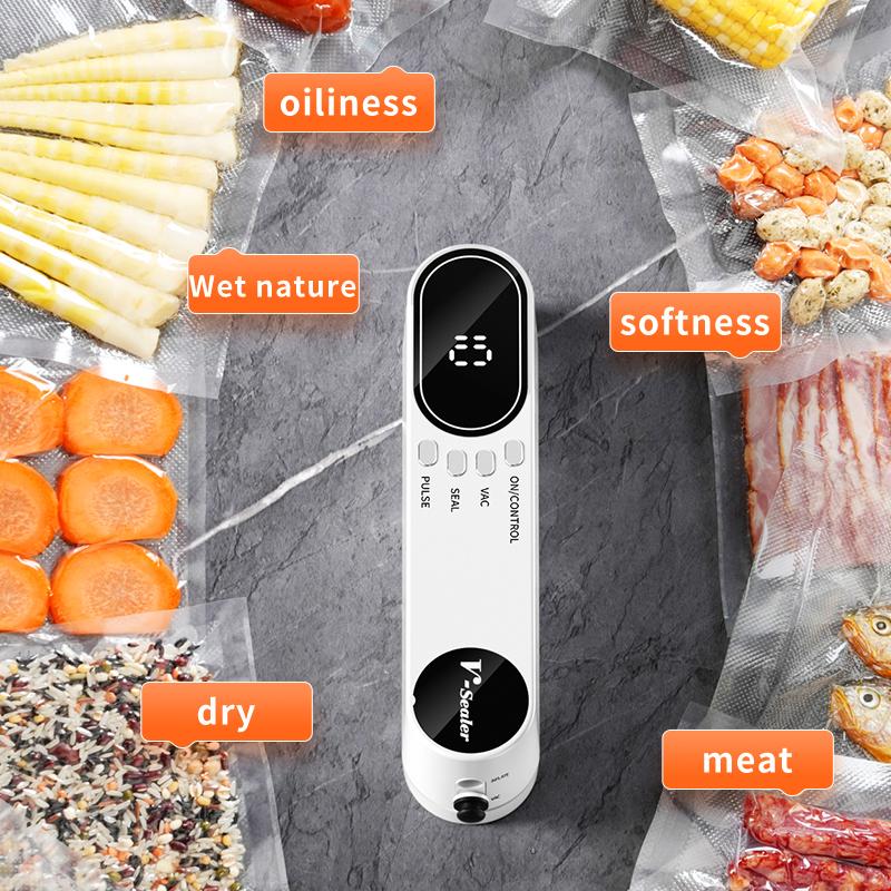 Vacuum Packaging Machine for Food Wireless Vacuum Sealer USB Rechargeable Household Mini Portable Food Vacuum Sealing Machine
