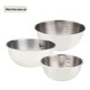 ZISIZ 316 Stainless Steel Flat-Bottom Mixing & Salad Bowl with Scale
