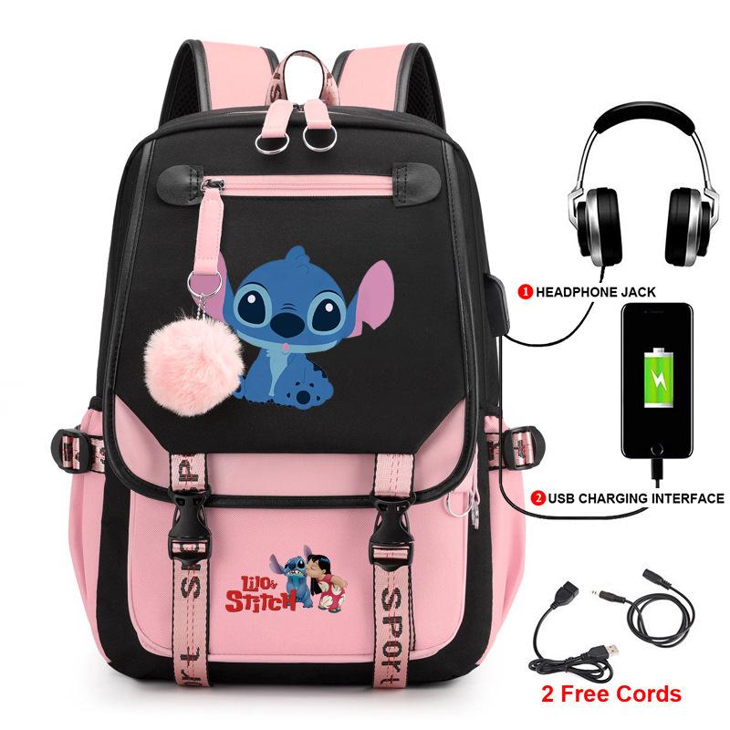 Backpack Student School Bag Fashion Backpack Usb Computer Bag Large Capacity Burden Reduction School Bag