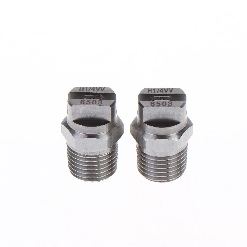2Pcs Bspt High Pressure Flat Fan Nozzle 65 Degree Hvv Water Spray Nozzle For Cleaning
