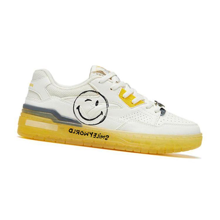 Anta Flame 4.0 Non-Slip Shock Absorbing Wear-Resistant Low-Top Sneakers Men Sneakers White Yellow 112328081-6