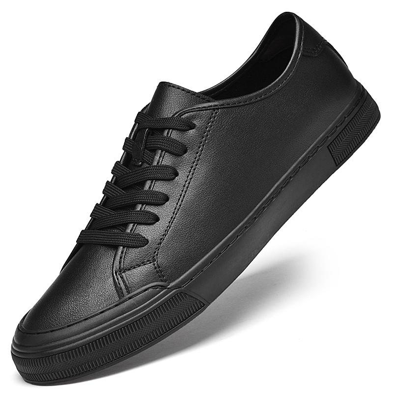 

White casual men s shoes Sports Style Design Outdoor leisure street walking Luxury adult work shoes and lace-up New 46 чорний