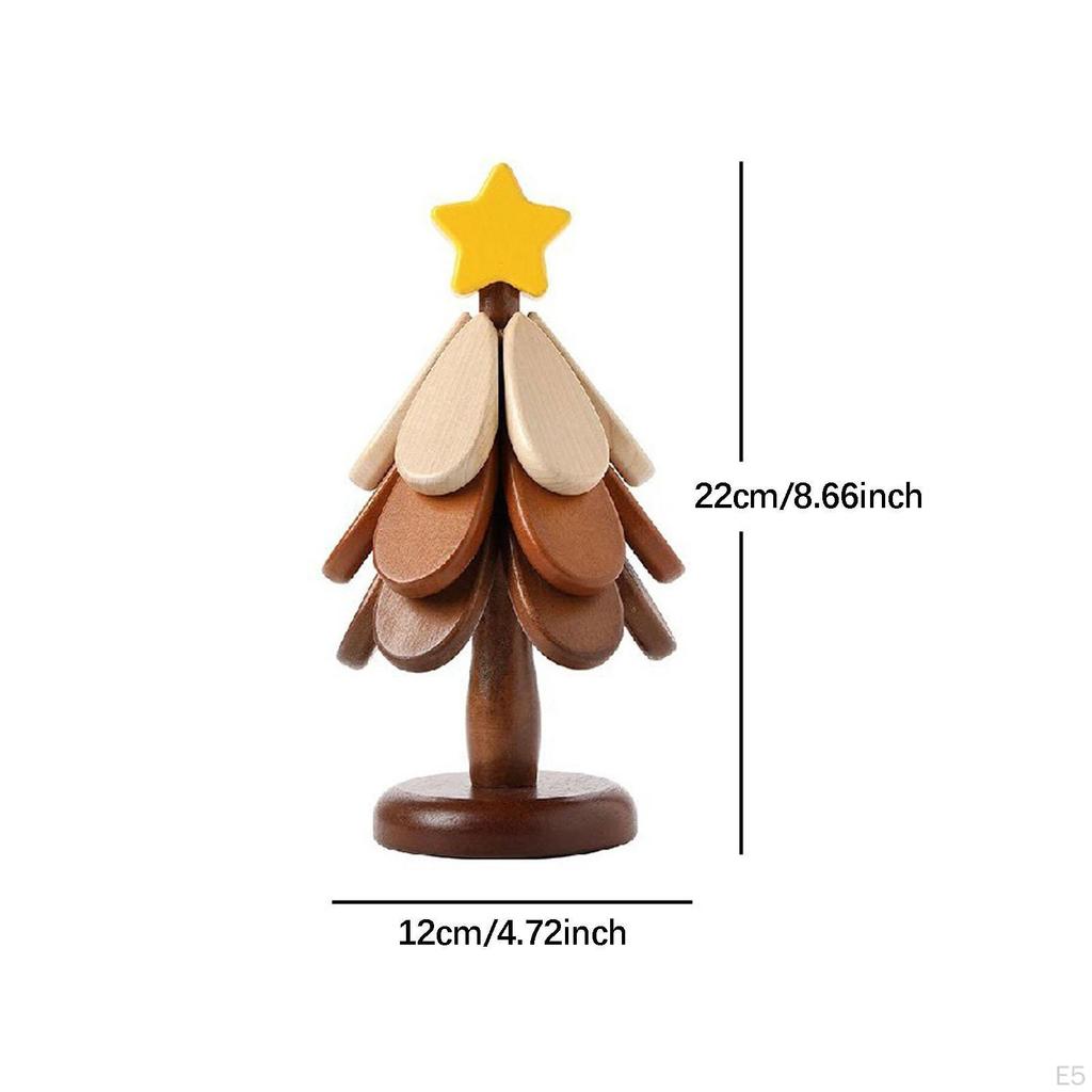 Wooden Trivets Set Anti Slip Foldable Placemat Cup Coasters with Stand Wood for Dishes