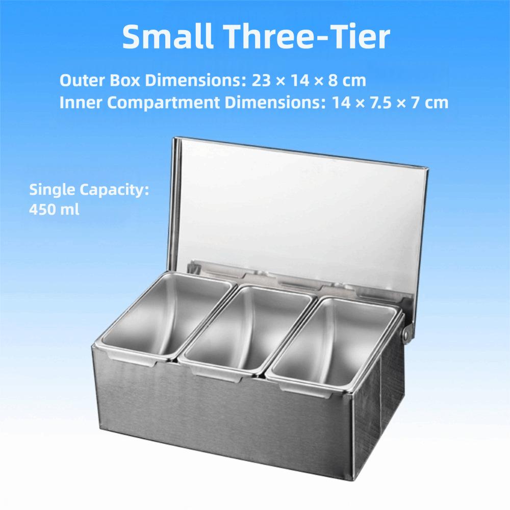 

Коробка для приправ из нержавеющей стали 3/4/5/6 ячеек с крышкой Кухонная коробка для хранения специй Легко чистить Съемная