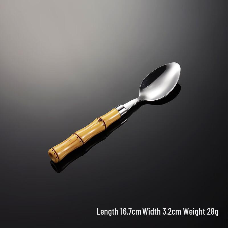 Qianxing Stainless Steel Bamboo Handle Tea Spoons Set