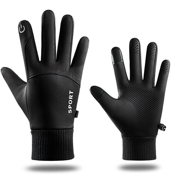 Men's Warm Waterproof Cycling Gloves - Touchscreen, Non-Slip, Cold-Proof for Autumn/Winter