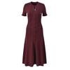 Button Front Short Sleeve Knit Dress with Side Pockets