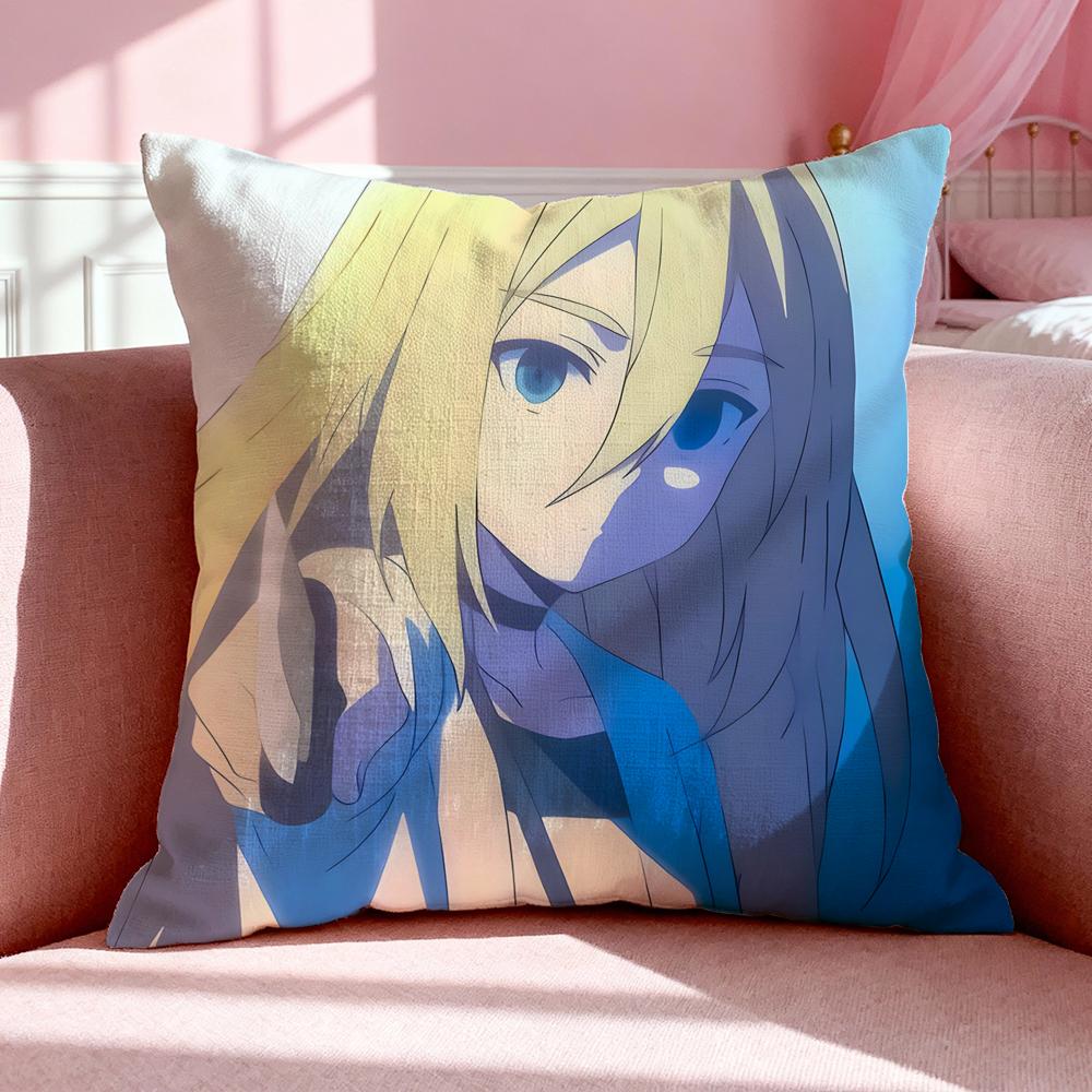 Anime A-Angels Of Death Cushion Cover Breathable Linen Pillowcase Summer Odorless Eco-Friendly Invisible Zipper Washable