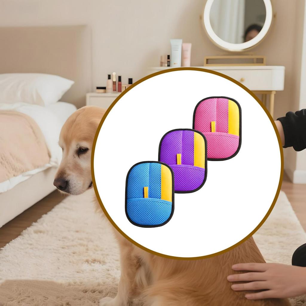 Pet Hair Removal Glove Deshedding Brush Long and Short Tool Groomimg for Bed