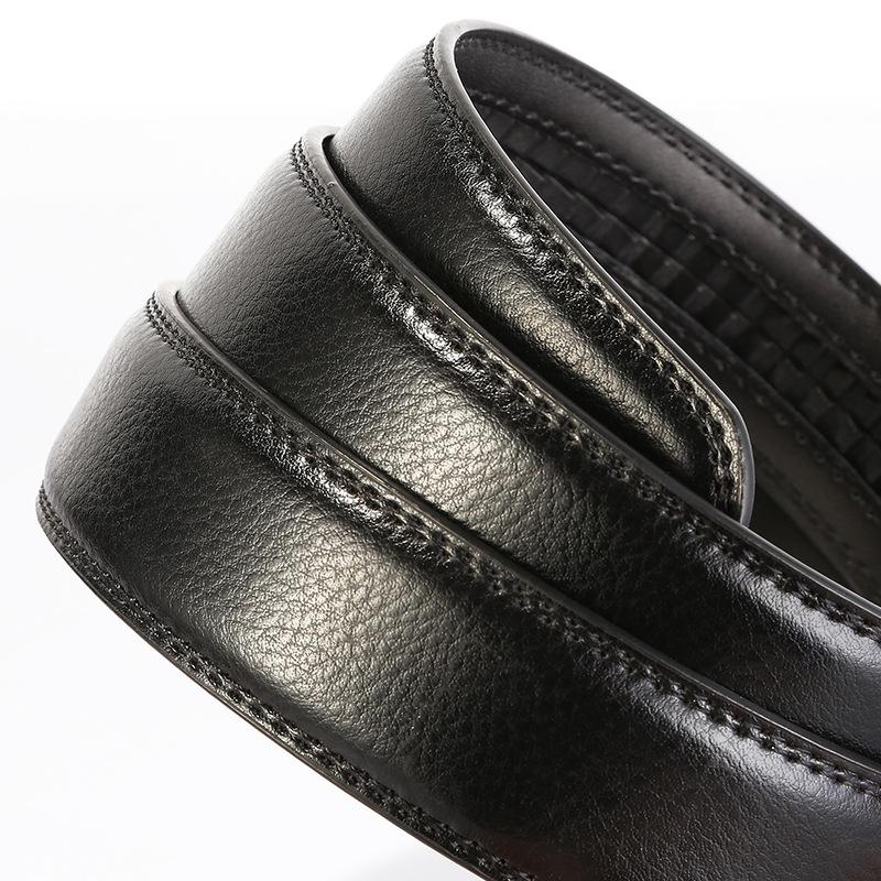 Men's Business Cowhide Belt, Men's Belt Strip, Automatic Buckle Head, Body, Genuine Leather Belt, Men's Belt