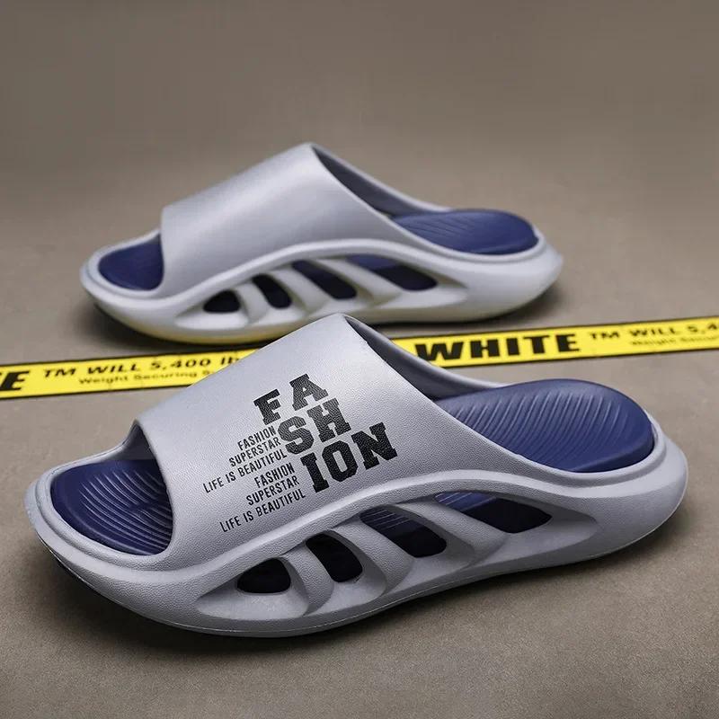 

Summer Men s Slippers Hollow Sandals Men EVA Soft Non-slip Casual Shoes Lightweight Comfortable Indoor Flip Flop Ciabatte Uomo 35-36