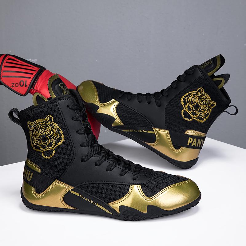 Unisex Boksschoenen Antislip Worstelen Vechten Boksschoenen Heren Rijlaarzen Motorlaarzen Dames Worstelwedstrijdschoenen