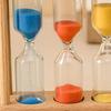 Sand Timer Set 1Min 3Min 5Min Hourglass 3-in-1 Desktop Sand Clock for Cooking Classroom Exercise Home Office Decoration