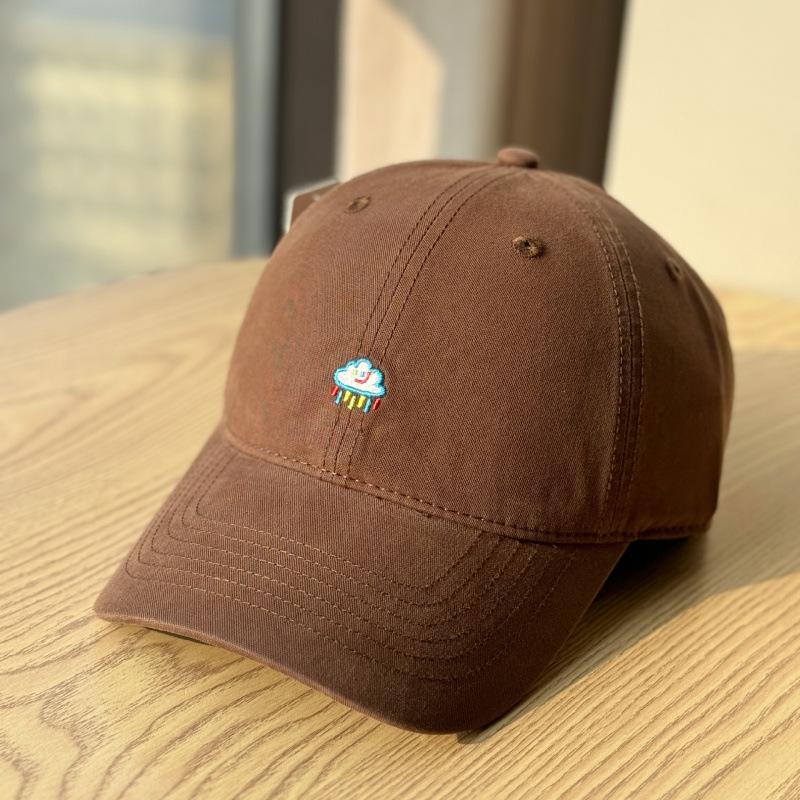 Spring And Summer Small Embroidery Soft Top Baseball Cap Female Big Head Circumference Showing Face Small Wide Brim Cap Male