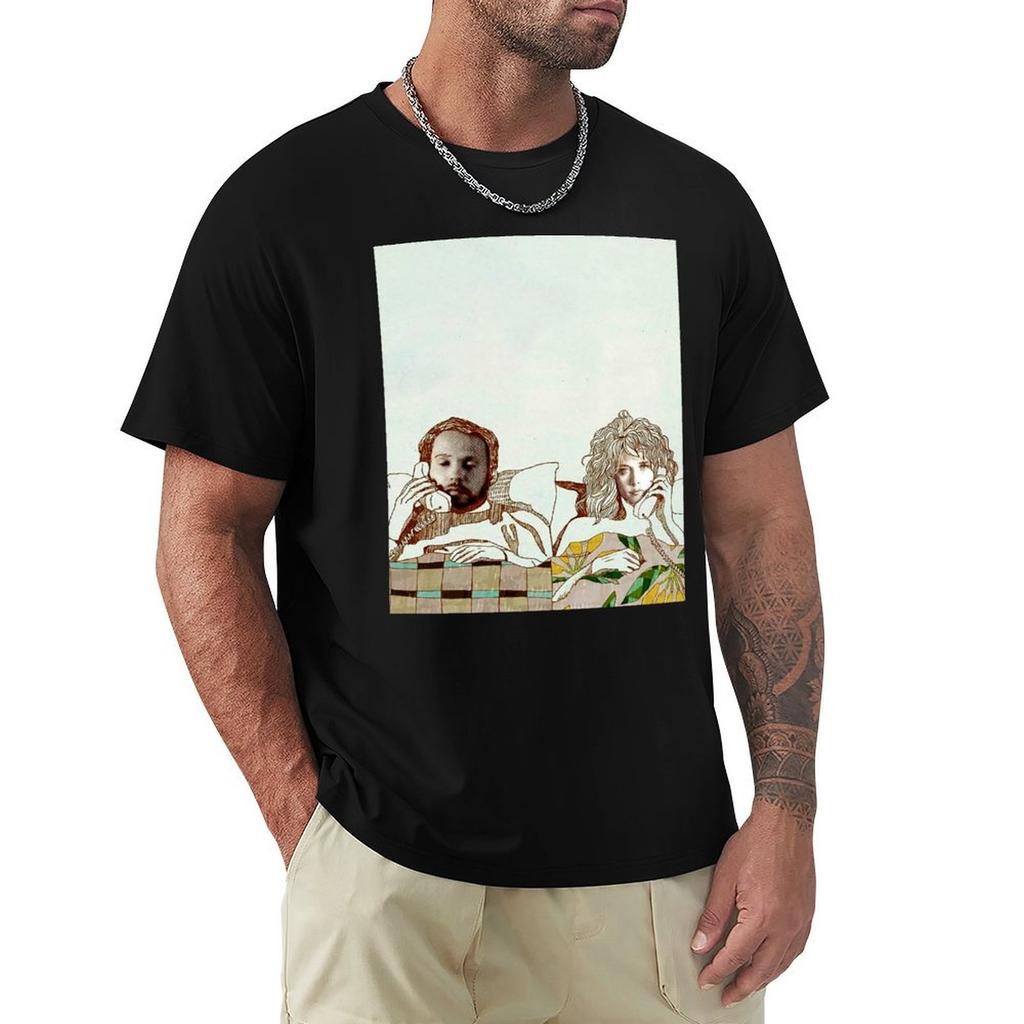 Calling in bed TShirt Basic Simple Design Short Sleeve Shirt