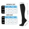 Solid Color Compression Socks Stretchy Leg Support Knee Sock Fashion Pain Relief  Women Men