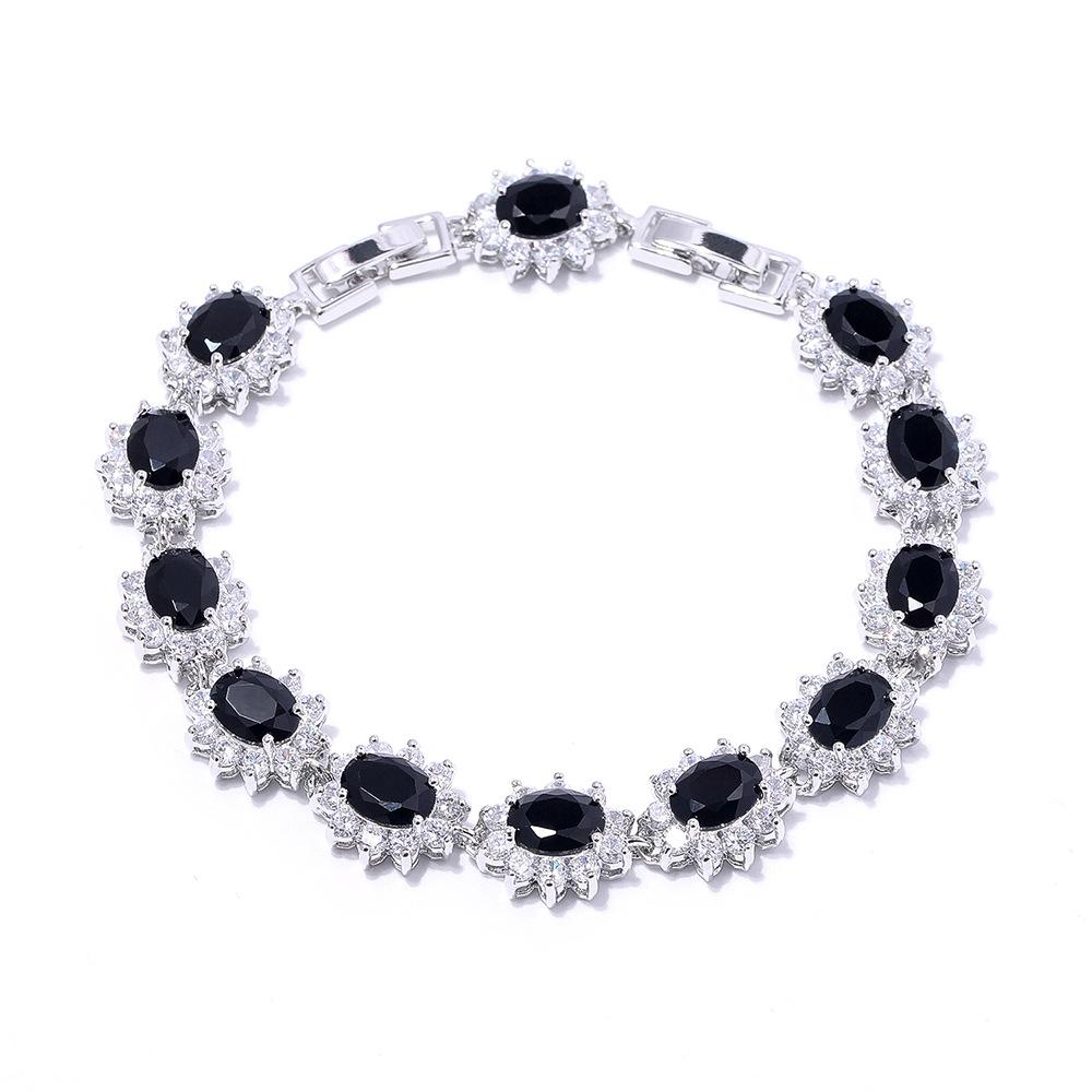 Womens Light Luxury Womens Colored Zircon Bracelet Explosions In Europe and The United States Colorful Bracelet.