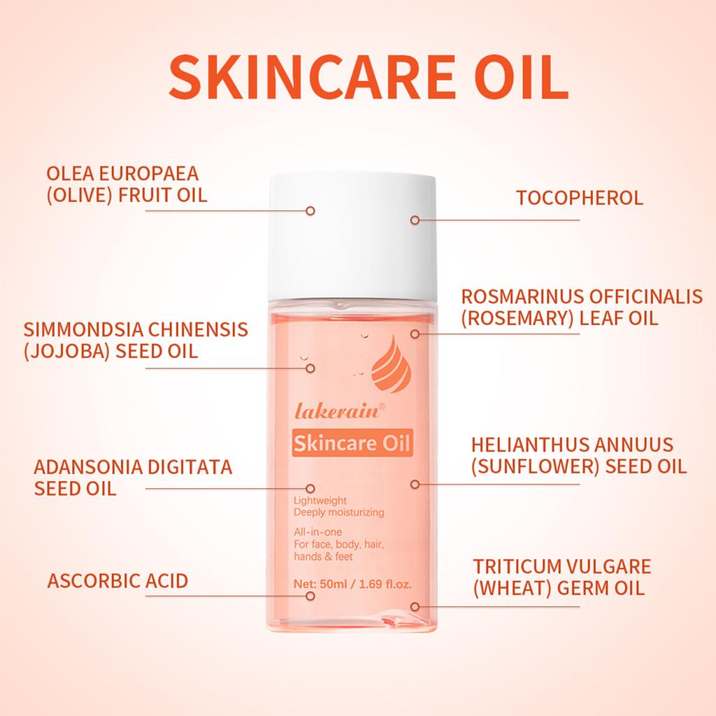 Olio Corpo Bio Skincare Idratante Viso Corpo Vitamina A Vitamina E Esfoliare la Pelle Migliorare la Salute dei Capelli Sbiadire le Cicatrici Esfoliare la Pelle Auto