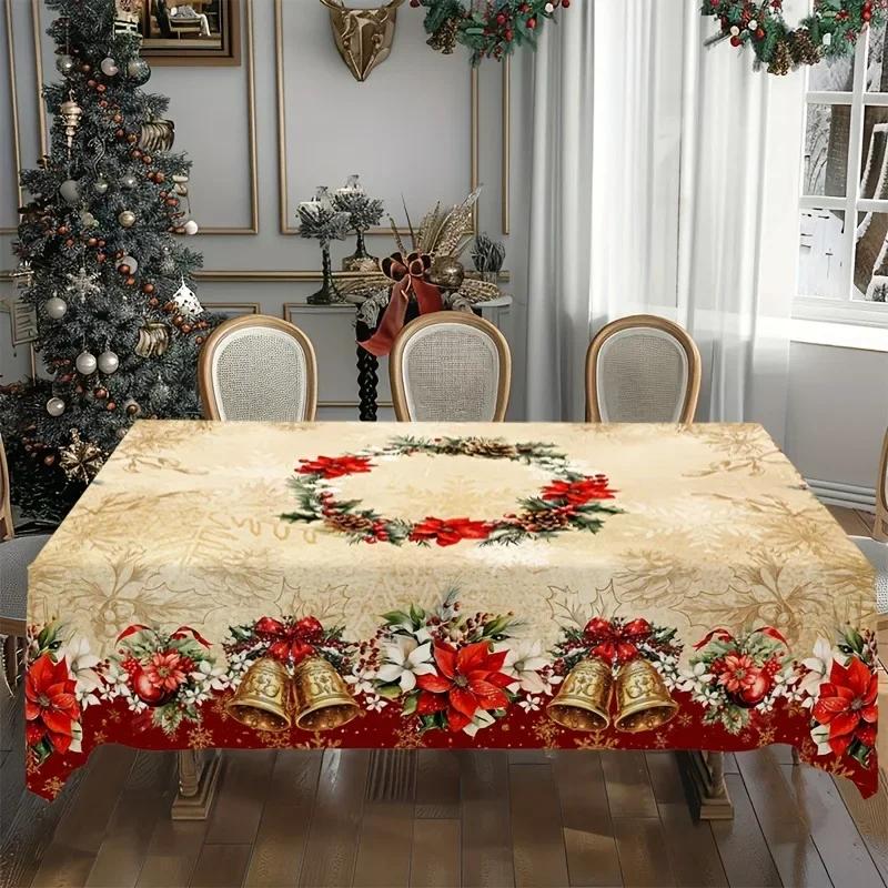 Coastal Nautical Starfish Tablecloth, Premium Beach Ocean Seashell Coral Table Cover for Vibrant Summer Patio Dining