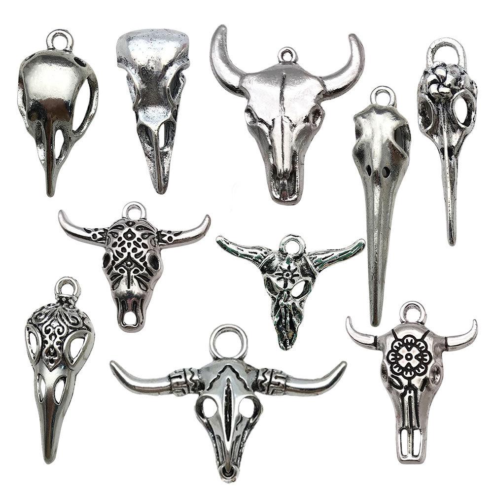 

Персонализированный кулон-тотем в виде головы быка в племенном стиле для самостоятельного изготовления браслетов и ожерелий