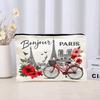 Floral Print Travel Makeup Organizer Large Capacity Toiletry Case Durable Cosmetic Bag  Bridesmaid
