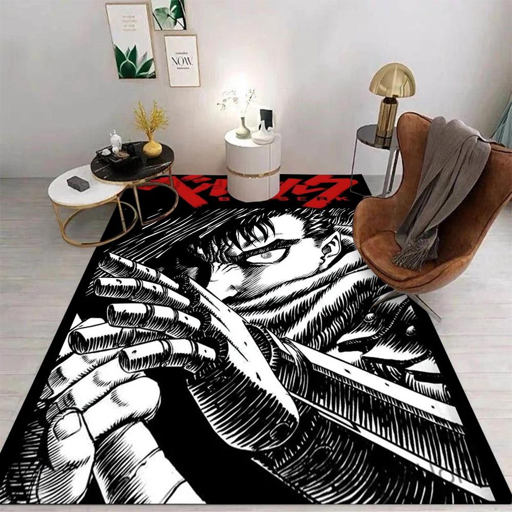 

Аніме Берсерк Гатс Мультяшний Килимок для Підлоги Прямокутний Протиковзкий Домашній М який Килимок для Ванної Кімнати Килимок для Вхідних Дверей Внутрішній Зовнішній Килимок Декор Готелю 50X80cm