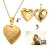 Heart Locket Necklace For Women Stainless Steel Jewelry Custom Photo Frame Memory  Love Pendant For Valentine's Day Gift