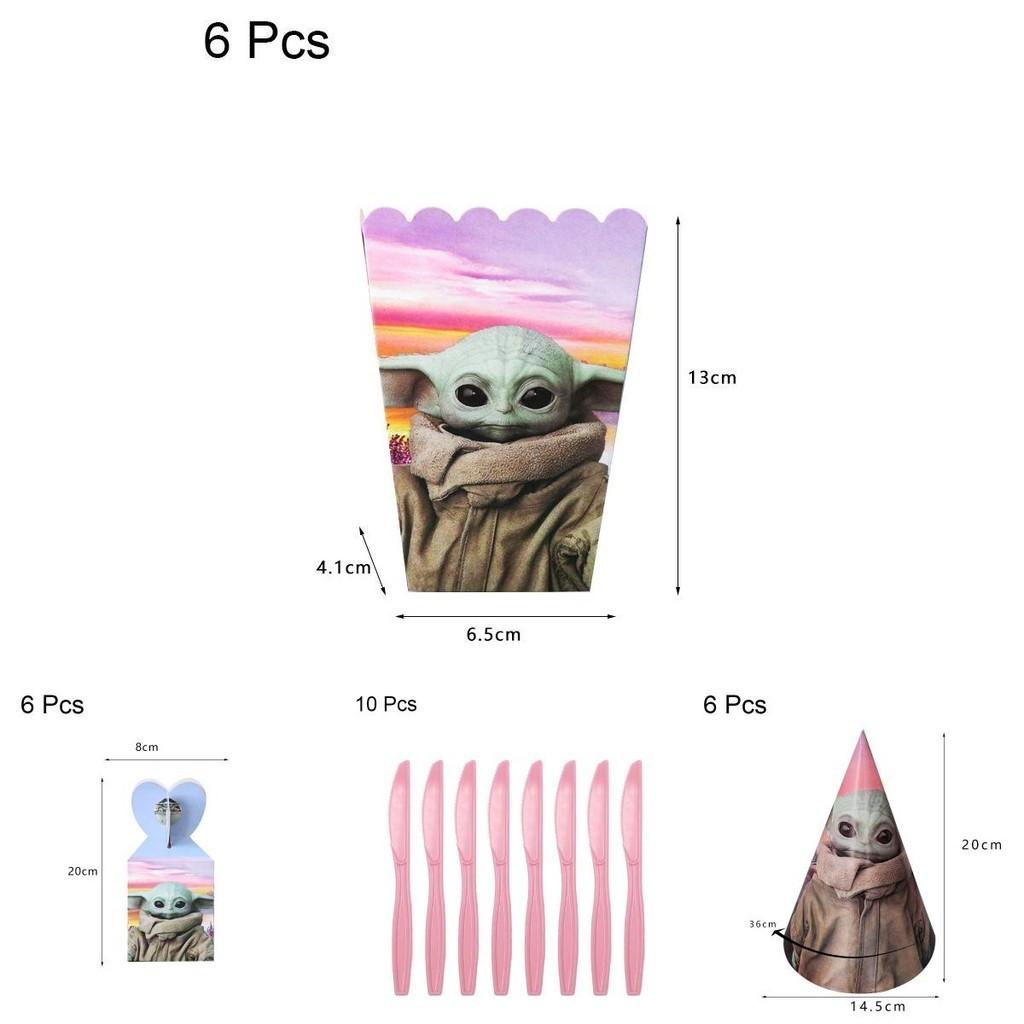 Yoda Temat Impreza Urodzinowa Dekoracje Zaopatrzenie Z Talerzami Kubkami Banerem Balonami**