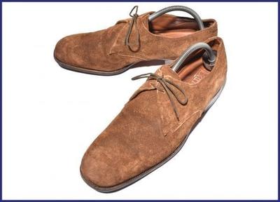 England BARKER Suede Leather Plain Toe Business Shoes 28.0(USED)