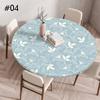 Round Table Cover for Kitchen Dining Table Waterproof Stretchable Tablecloth Stain-Resistant Round Table Mat Wedding Party Home