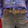Star Retro Jeans Belt Gothic Pu Leather Waistband Metal Buckle Belts  Clothing Accessories