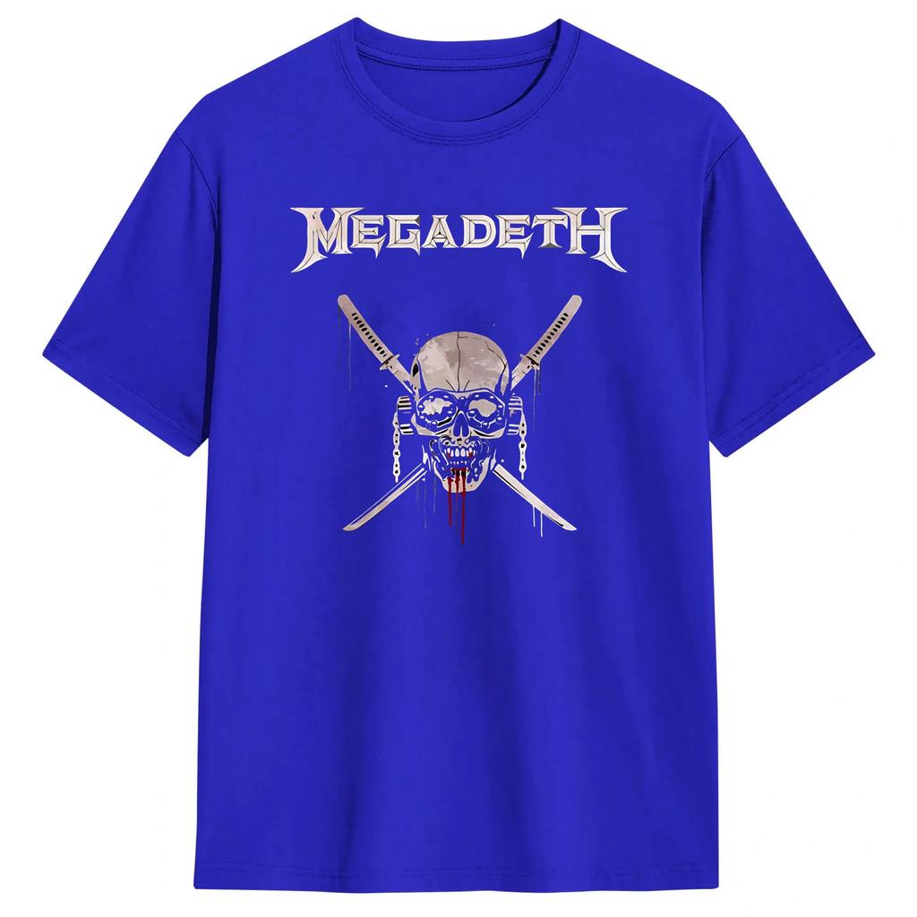 Vic Rattlehead Megadeths T Shirt Summer Hip Hop T Shirts Adult Cotton Round Neck Oversized Clothes ShortSleeved Vintage Tshirt