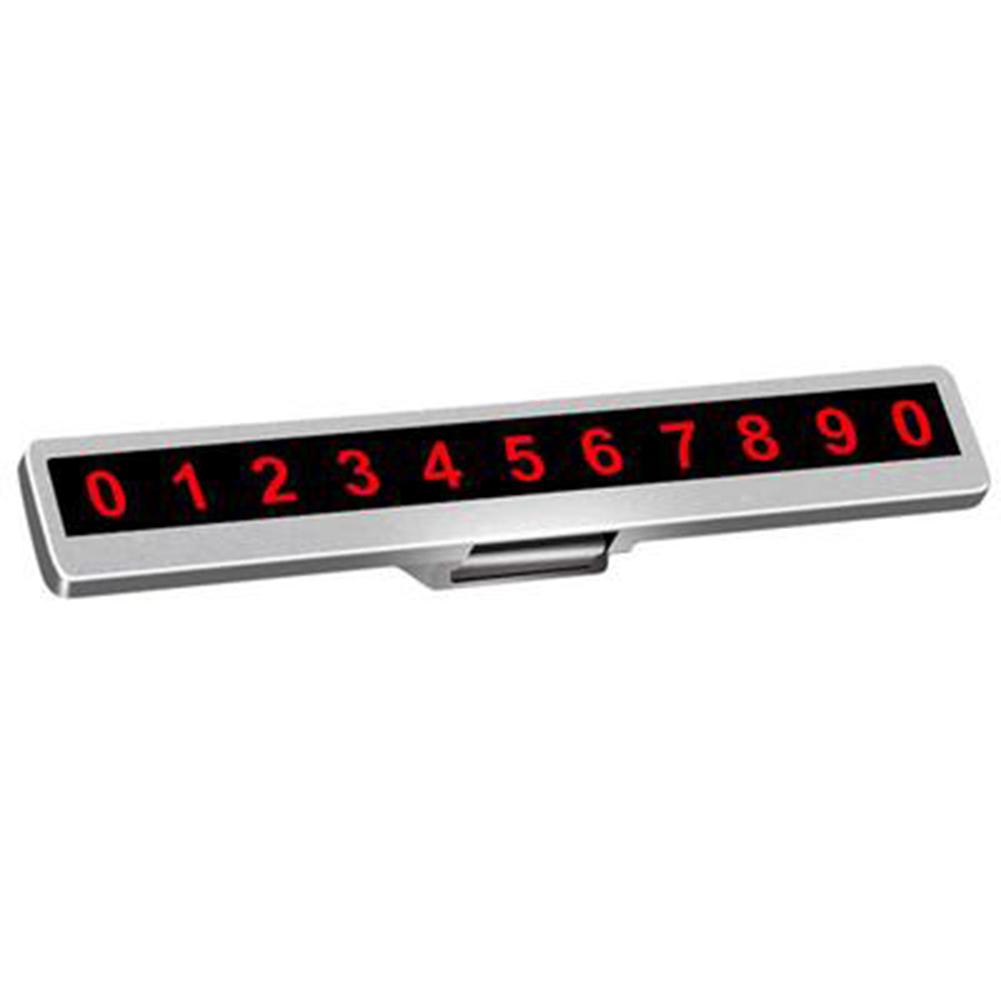 Car Vehicle Temporary Stop Luminous Magnetic Phone Number Parking Card Plate