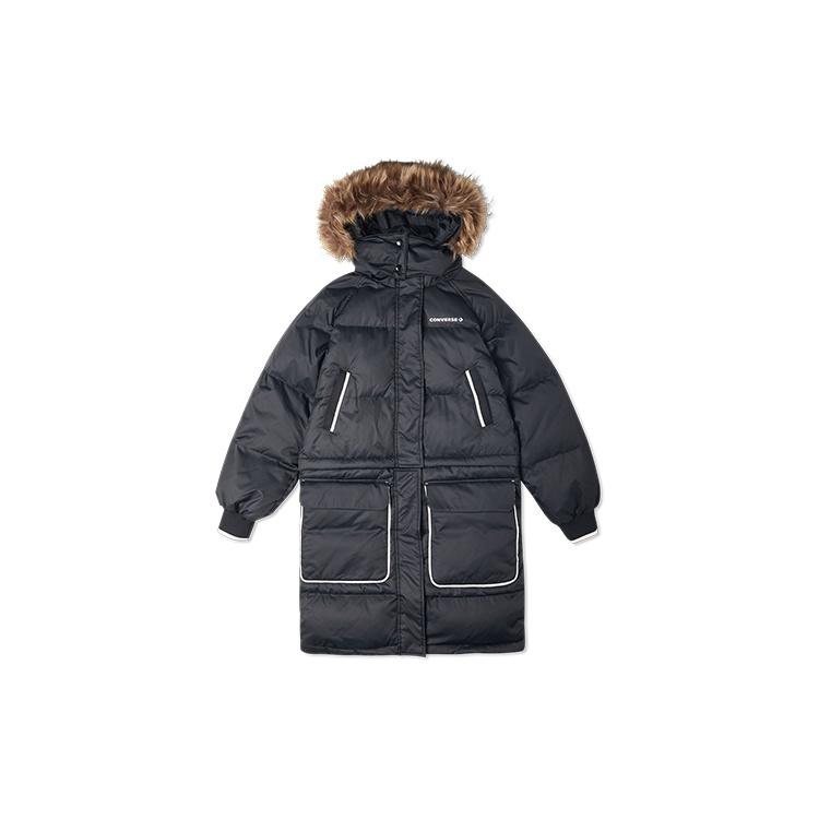 (WMNS) Converse Convertible Long Down Jacket Asia Sizing Black Women s 10020023-A02 XXL
