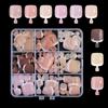 Nail Art Mixed Color French Nail Patch Wearing Nail Patch Naked Pink French Prefabricated Nail Versatile