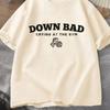 Tortured Poets Tshirt Down Bad Crying At The Gym Graphic T Shirts Women Summer Workout T Shirt