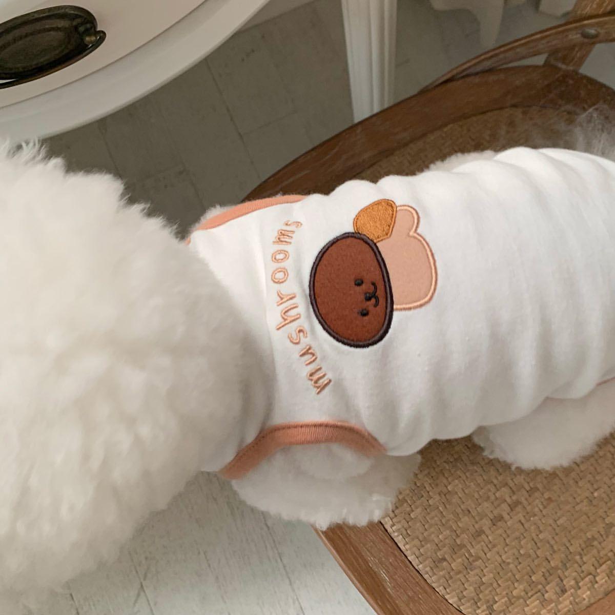 Pet Spring Fruit Vest Teddy Bear Embroidered Vest Small Puppy Pet Cat Sunscreen Shirt Puppy Clothes Cooling Vests (as the picture,XS(old))