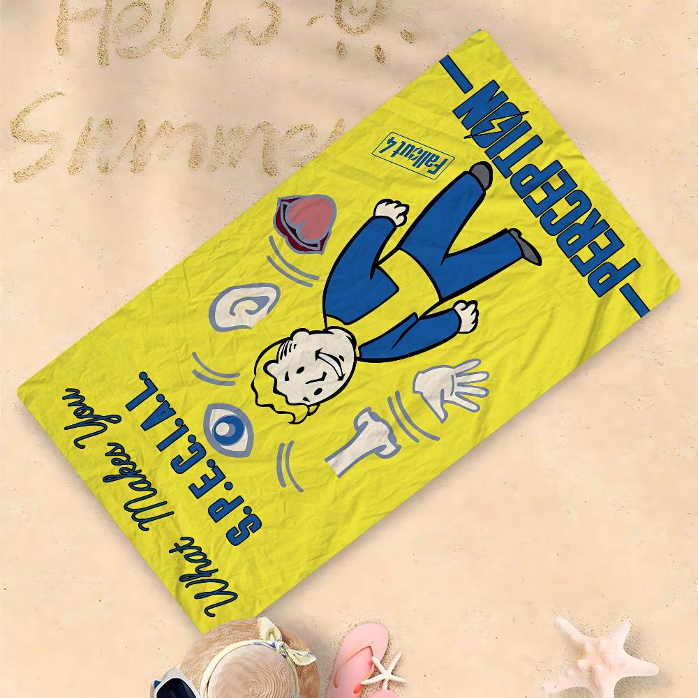 Game F-Fallouts Vault Boys Microfiber Blanket Quick Drying Beach Towels Oversized Printing Super Absorbent Pool Towel Blanket