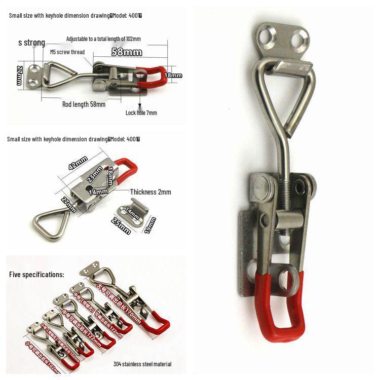 304 Stainless Steel Adjustable Toggle Latch Clamp