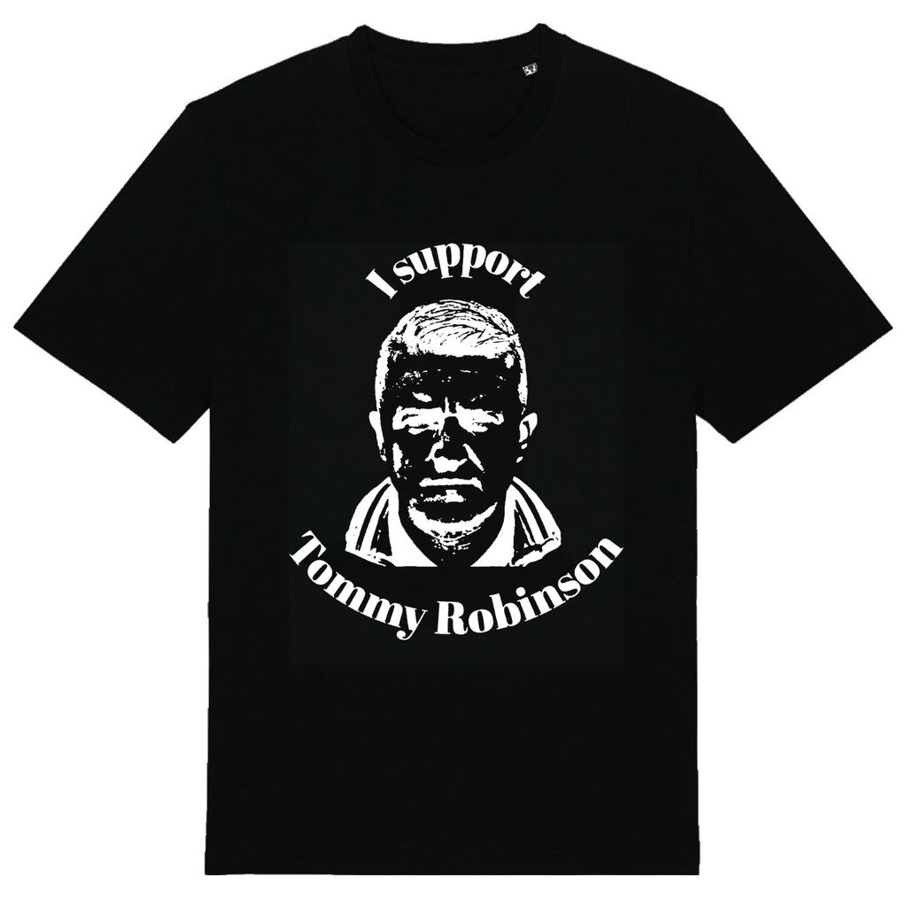 T-Shirt Unisex 'Io Supporto Tommy Robinson' - Prigioniero Politico Britannico MBGA Giustizia
