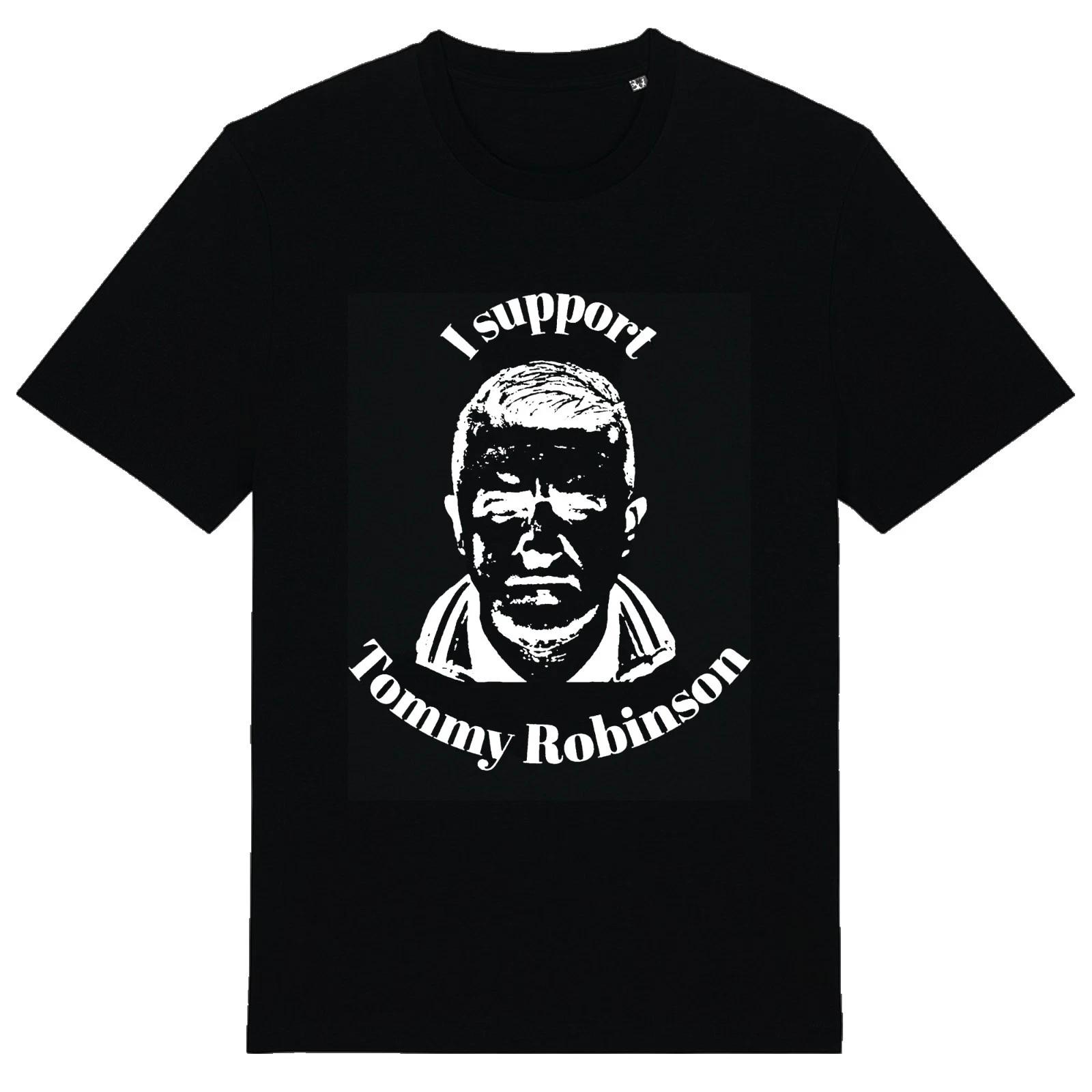 I Support Tommy Robinson Unisex T-Shirt -British Political Prisoner MBGA Justice 2XL