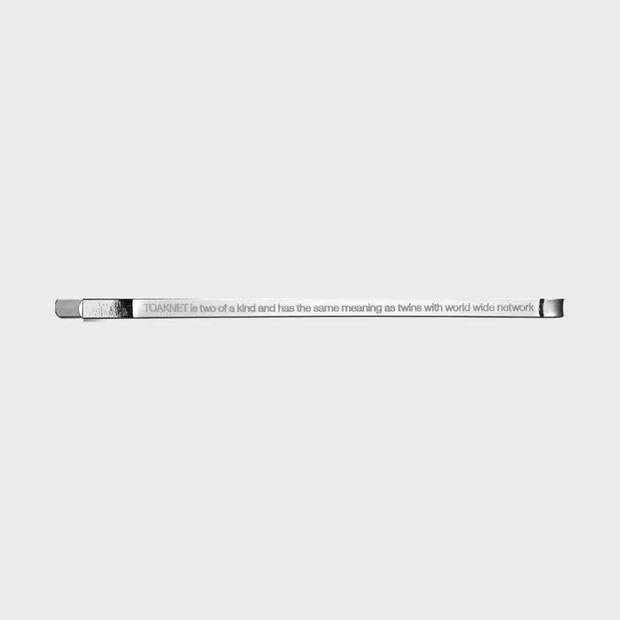 [TOAKNET]_Logo Sentence Silver Bobby Pin (BOBBY SENTENCE)