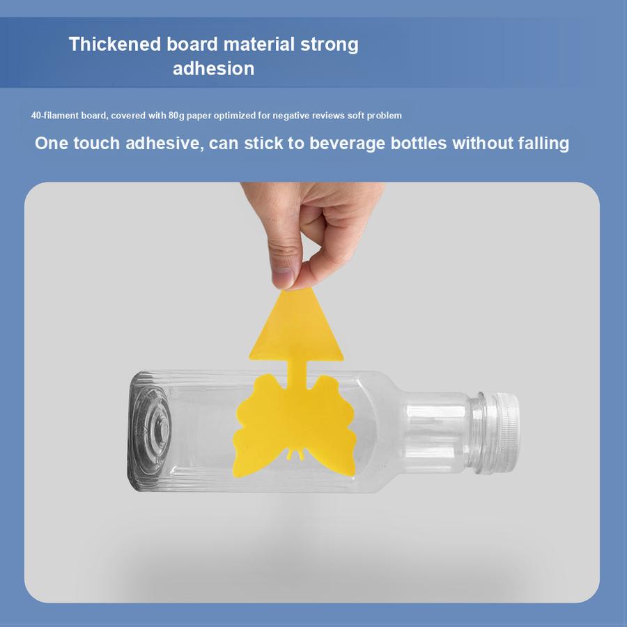 Insect Trap Sticky Board Deformation Fly Trap Mosquito Trap Yellow Board Floral Pattern Sticky Trap Insect Catcher