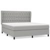 Maison Exclusive - Sommier à lattes de lit avec matelas Gris clair 180x200cm Tissu