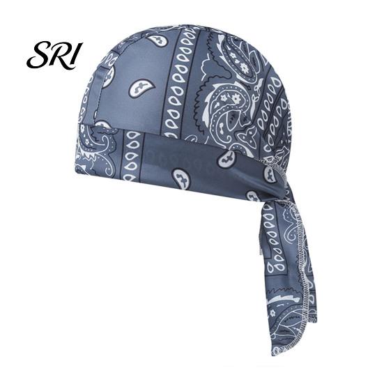 Elastic Strap Bandana Paisley Cooling Headscarf Cap Set, Sweat Wicking Adjustable Moisture-wicking Straps Fit Breathable Hand Washable Headwrap