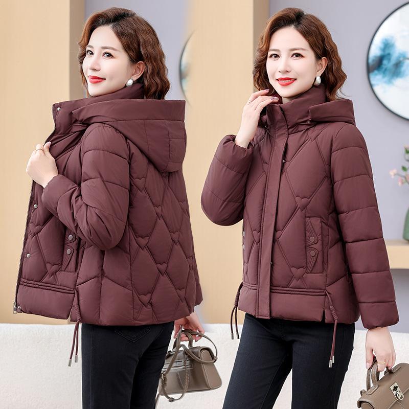 Women's New Fashionable Versatile Hooded Cold Fluffy Warm Loose High-quality Fabrics Casual Sports Cotton Coat Jacket