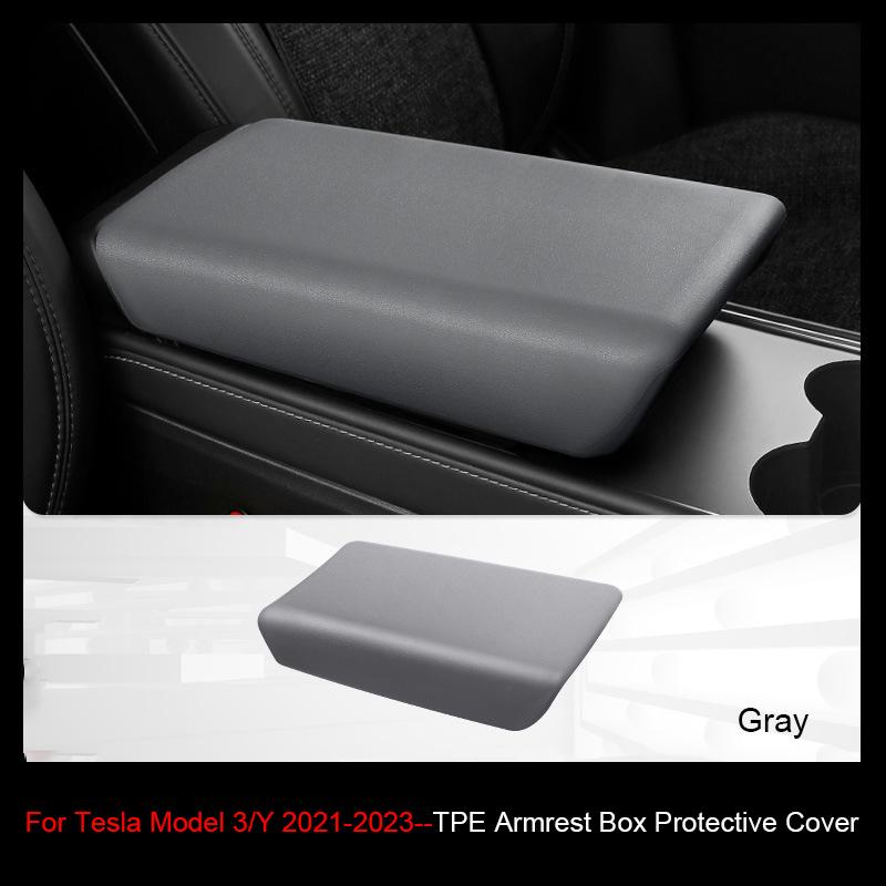 For Tesla Model Y Juniper Center Console Armrest Cover TPE Model 3/Y 2021-2025 Armrest Protection Cover Anti-slip Mat Accessory