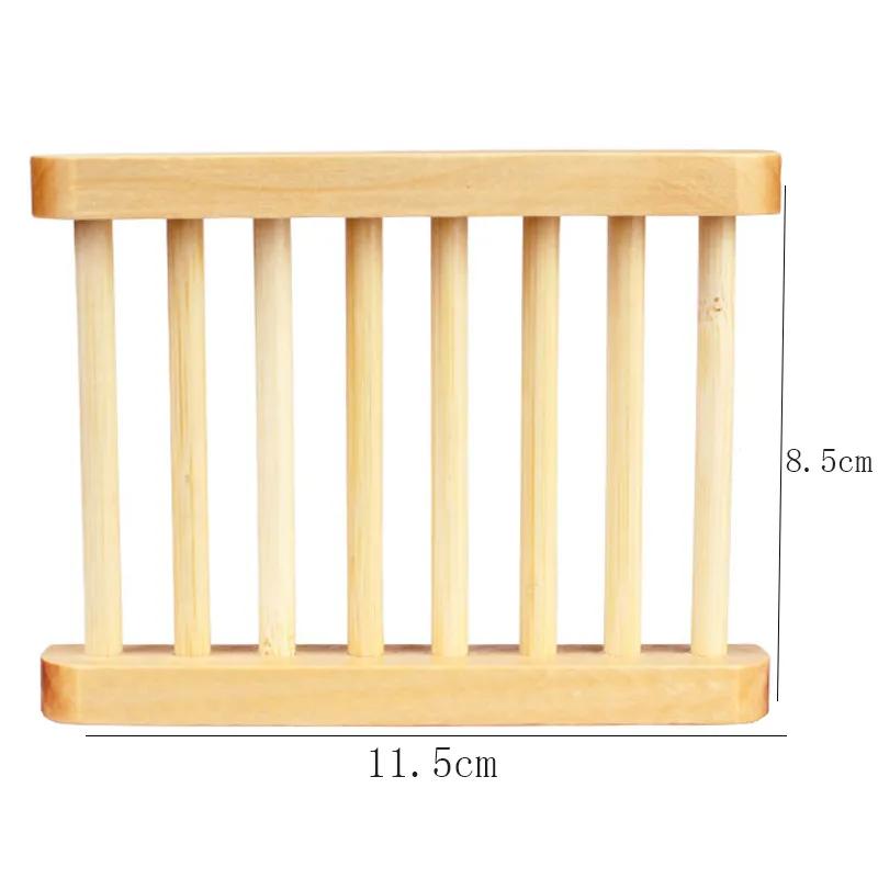 Soap Dish Natural Bamboo Woodens Soap Tray Holder Storage Soaps Rack Plate Box Container For Bath Shower Bathroom Creative Wooden YA010
